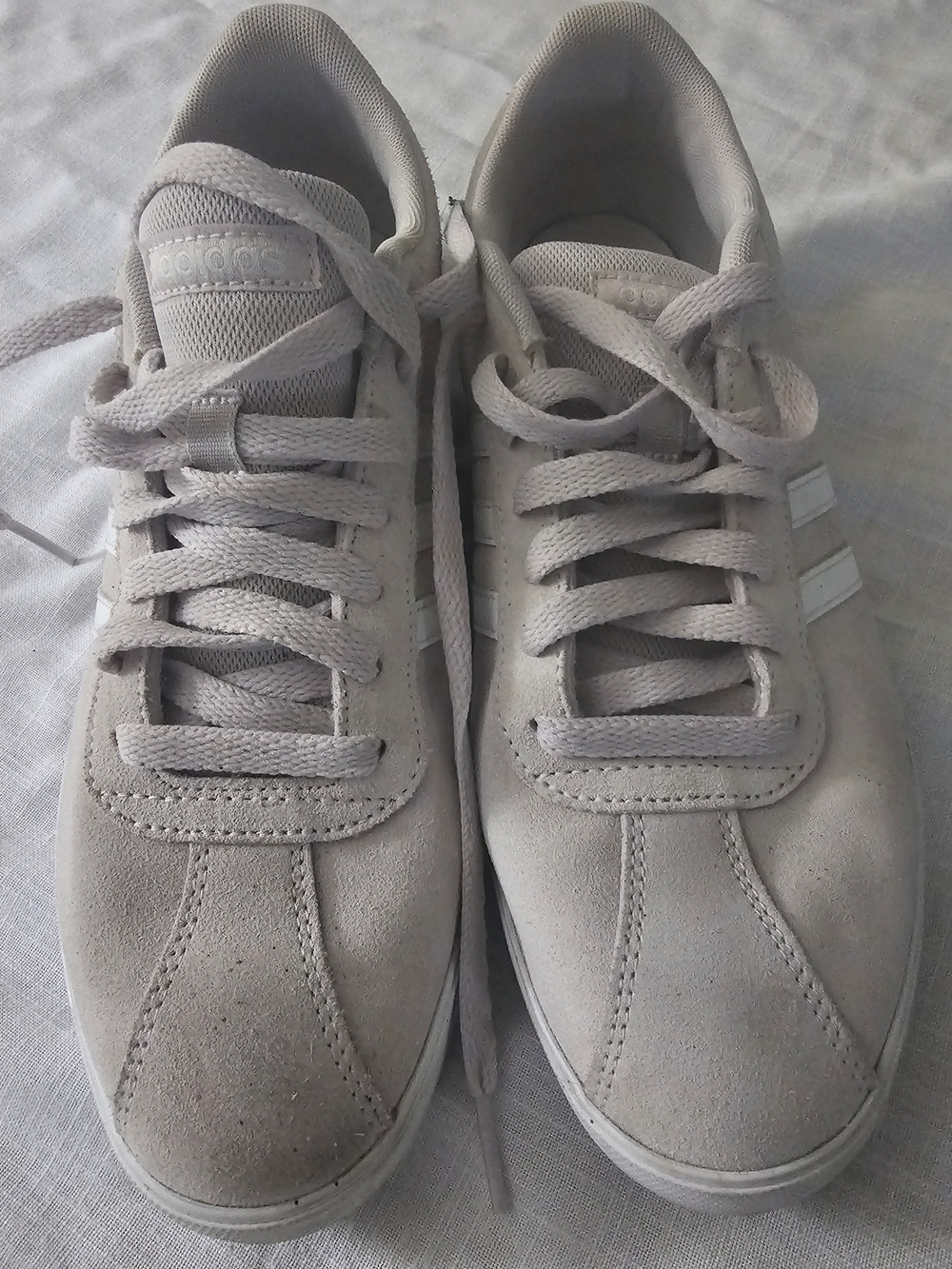 adidas Women's Suede Lace-Up Sneakers - Light Gray